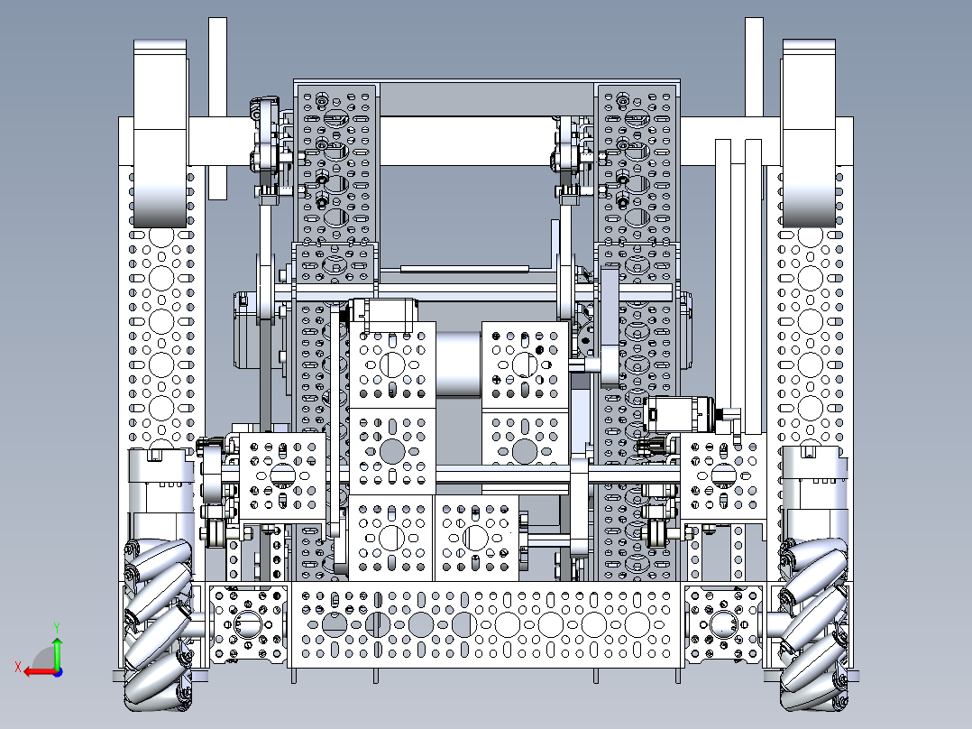 FTC拾取和放置机器人比赛小车Solidworks设计 附STEP格式后视图