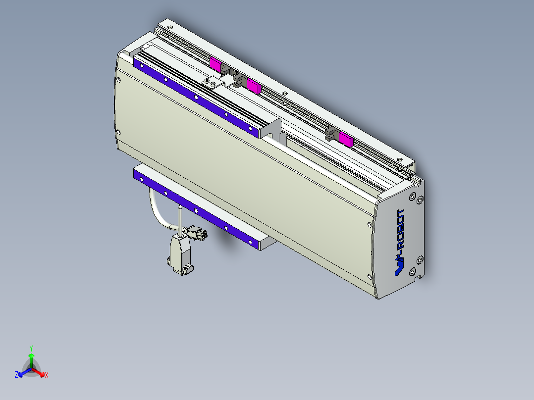 威洛博VL系列直线电机模组-VL14S3-S150正等轴测图