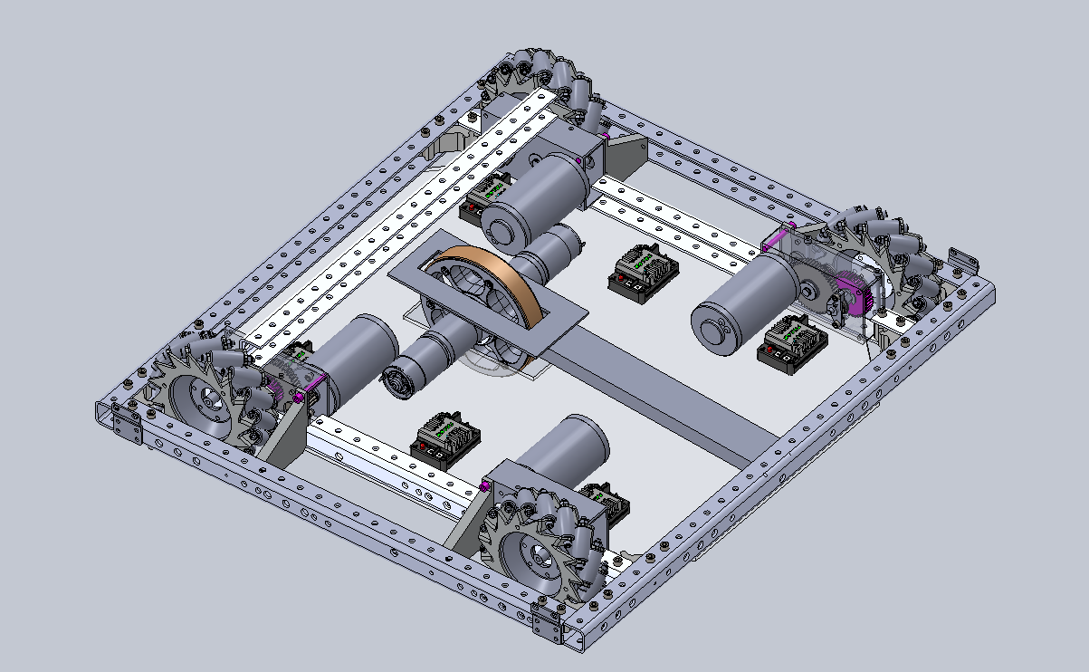 麦克纳姆轮底盘小车3d图纸 全方位设计 麦克纳姆轮agv小车3d模型