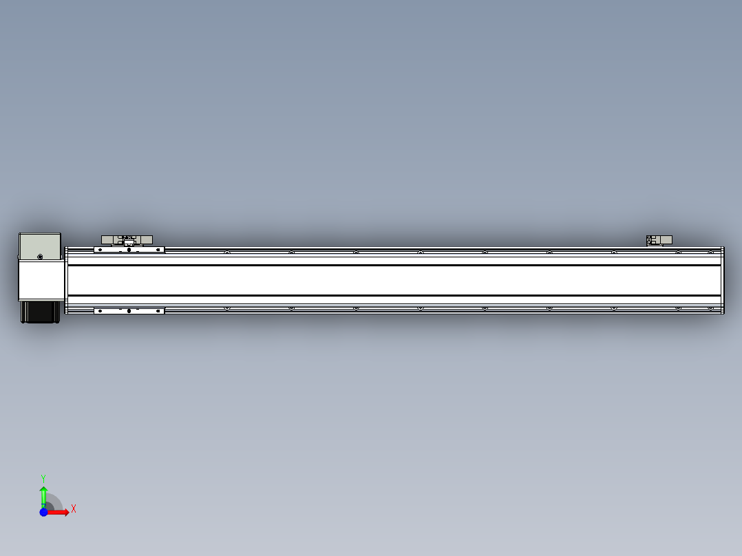 同步带滑台-半封闭B10H-L45-S800-RD-P40-D3前视图