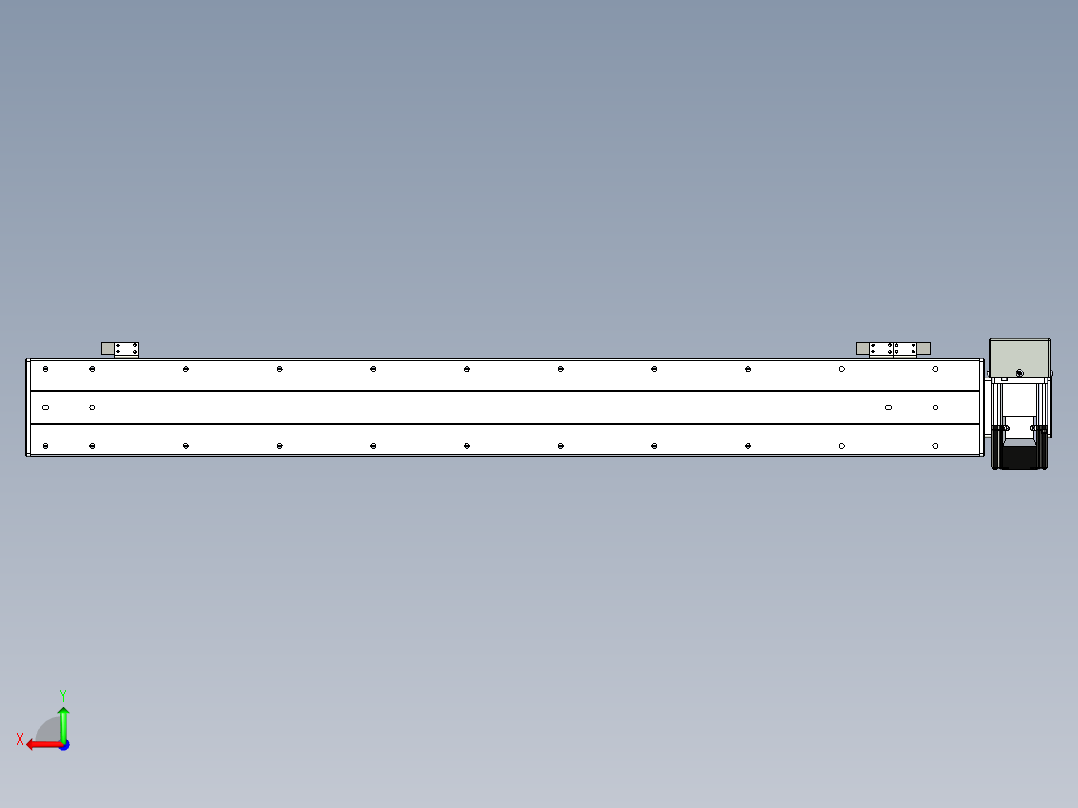 同步带滑台-半封闭B10H-L45-S800-RD-P40-D3后视图