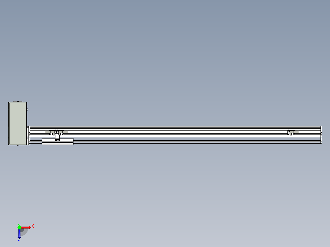 同步带滑台-半封闭B10H-L45-S800-RD-P40-D3俯视图