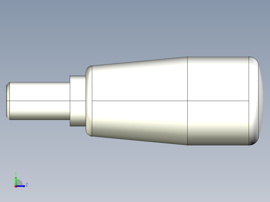 把手(迴轉)2453-3D多系列多零件图纸模型左视图