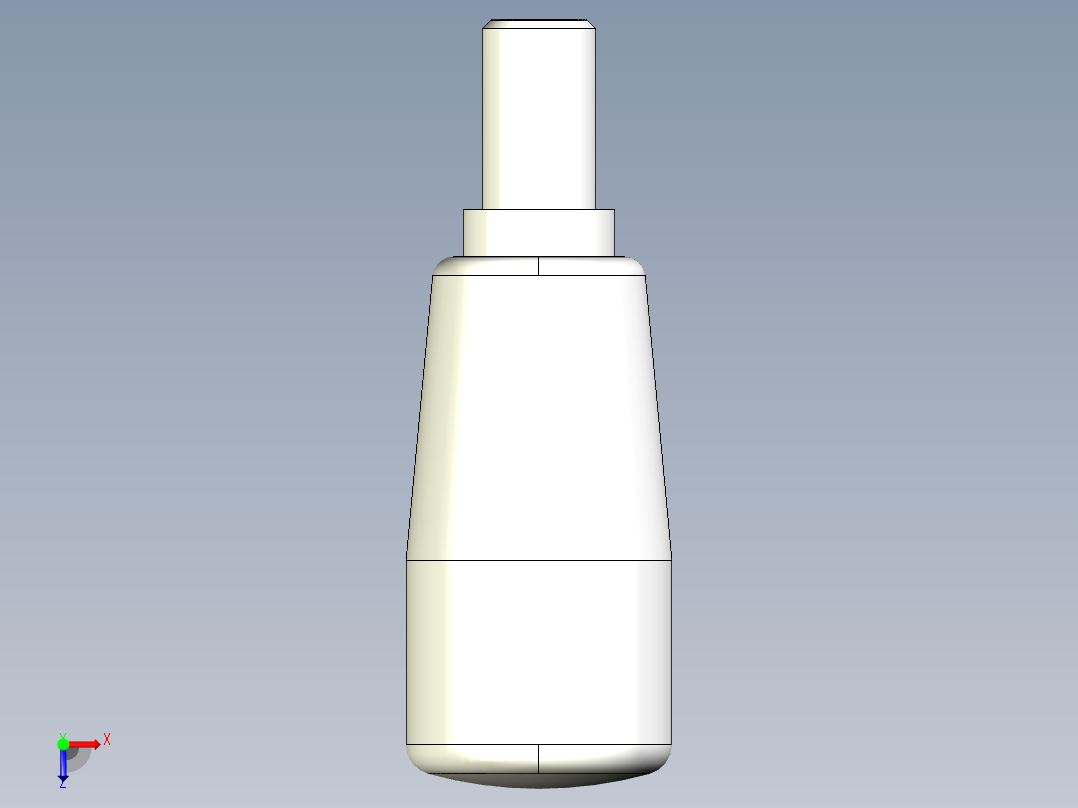 把手(迴轉)2453-3D多系列多零件图纸模型俯视图