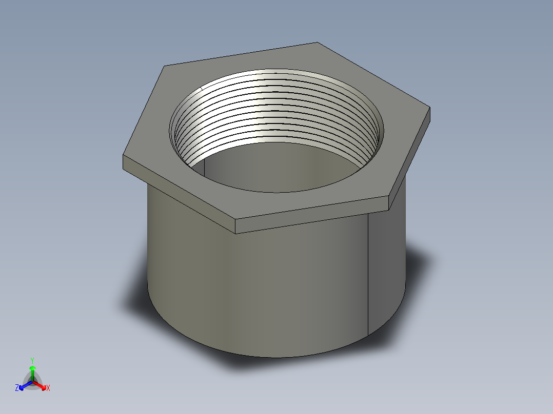 船舶管路系统SeaCor_ReducerBushing_FPTxSPIG_37J138292_2.5in x 2in正等轴测图