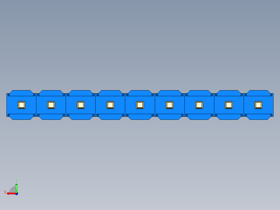 彩色公头100mil（2.54mm）系列-DS1021_blue_1x09p_100mil_Type5_rev1.0后视图