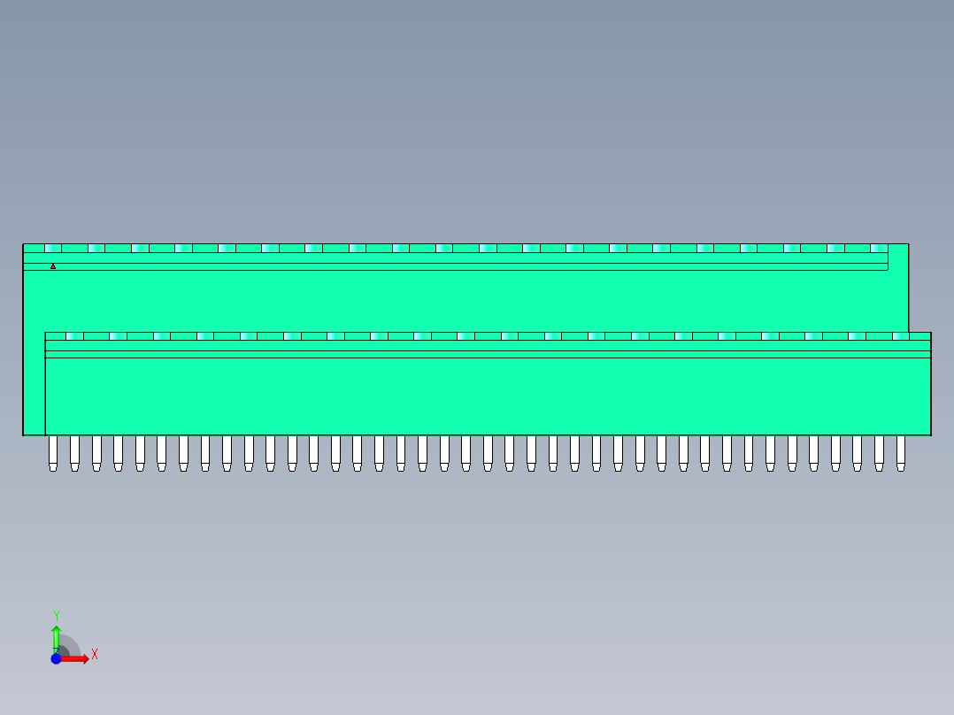 DEGSON 2EDG 系列 5.0mm 可插拔接线端子组-2EDGVTC-5.0-40P-14-00AH前视图