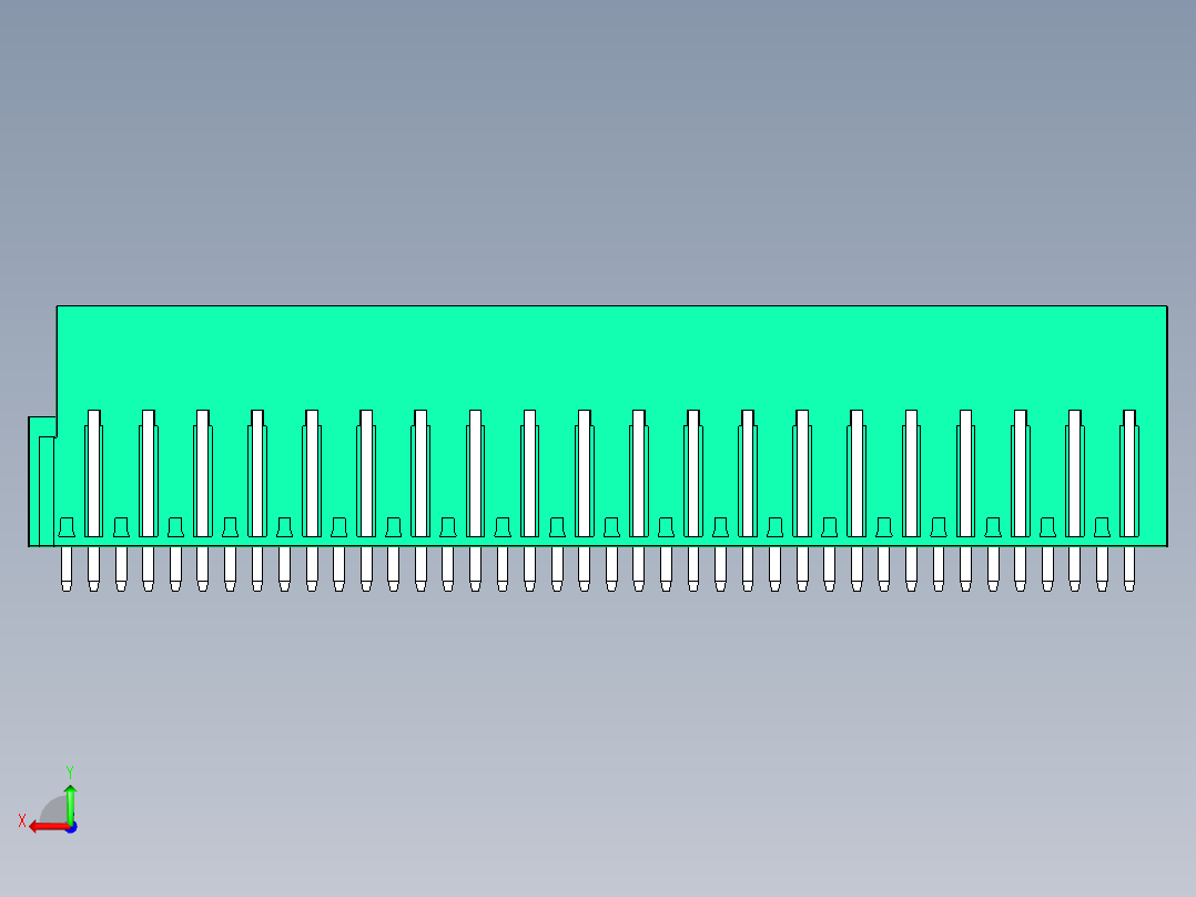 DEGSON 2EDG 系列 5.0mm 可插拔接线端子组-2EDGVTC-5.0-40P-14-00AH后视图