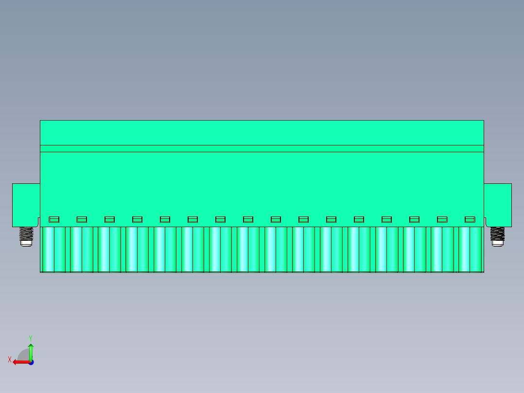 DEGSON 2EDG（M） 系列 5.0mm 螺丝锁紧可插拔接线端子组-2EDGKCM-5.0-16P-14-00AH后视图