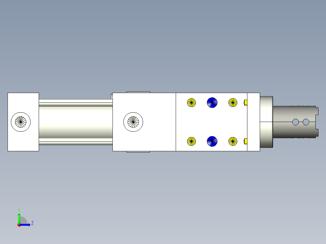 德克斯TUNKERS气缸数模SZK_40_A00_T12_TUENKERS左视图