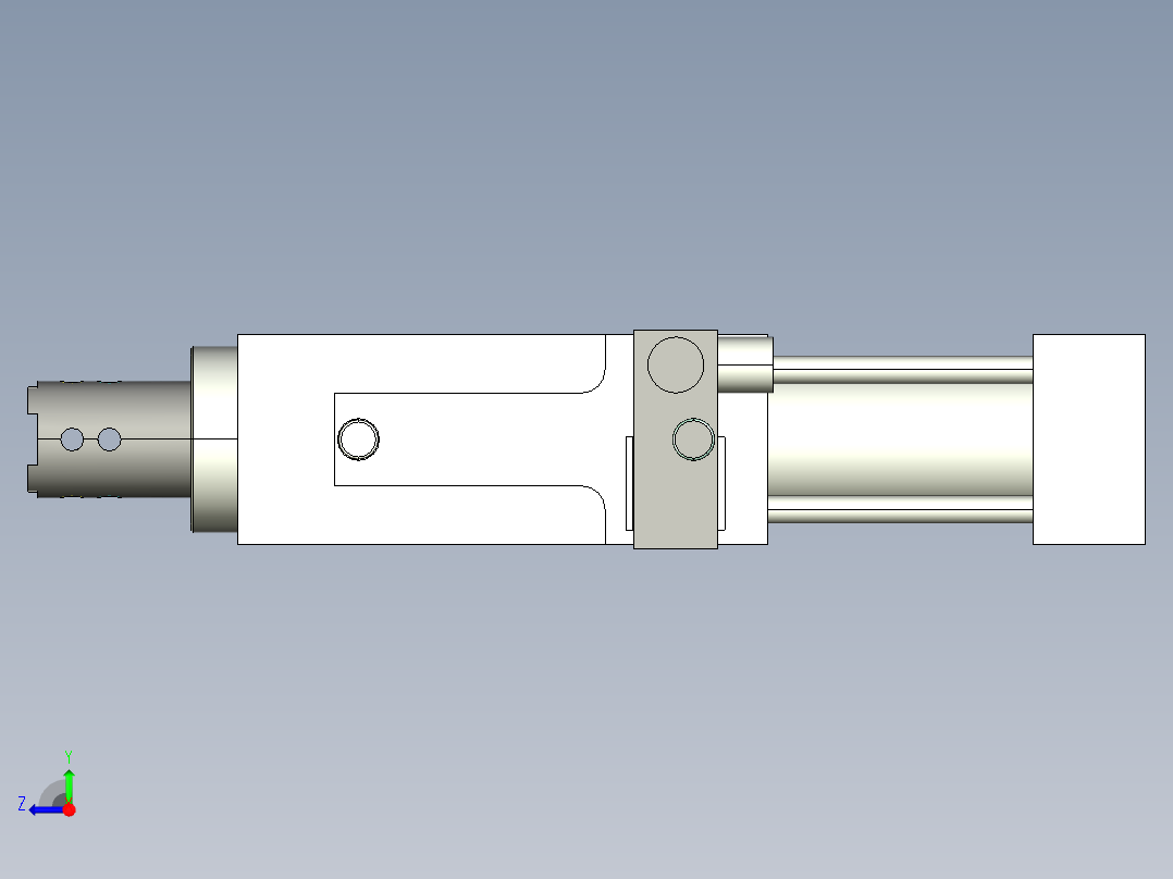 德克斯TUNKERS气缸数模SZK_40_A00_T12_TUENKERS右视图