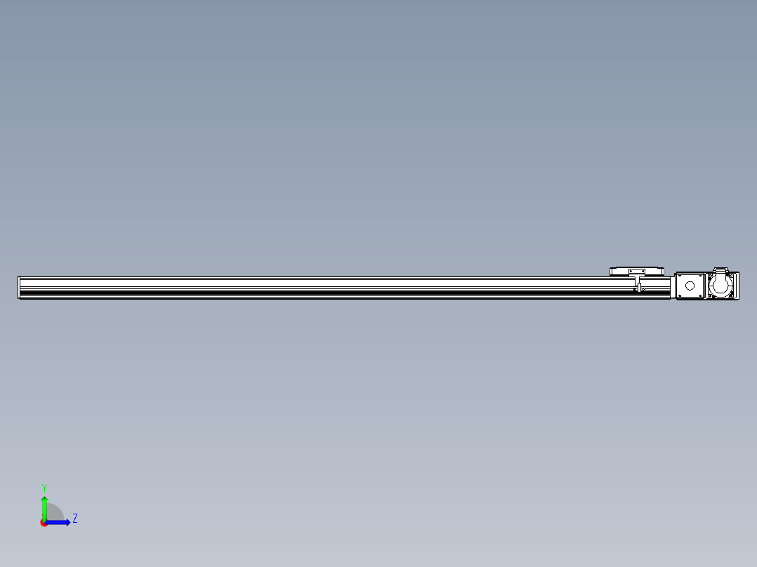 同步带全封闭直线模组TPA-HCB-105D-90-L1350-MR-C-P20-N3左视图