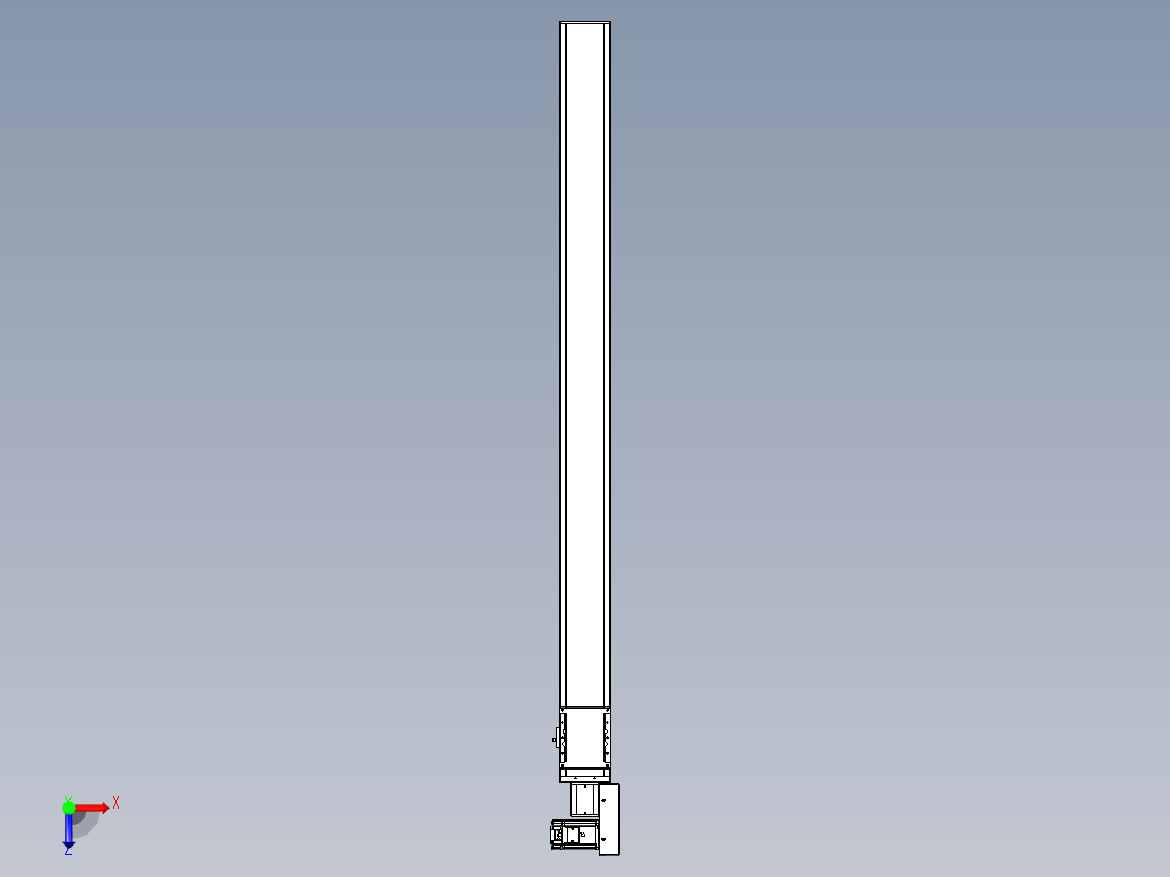 同步带全封闭直线模组TPA-HCB-105D-90-L1350-MR-C-P20-N3俯视图