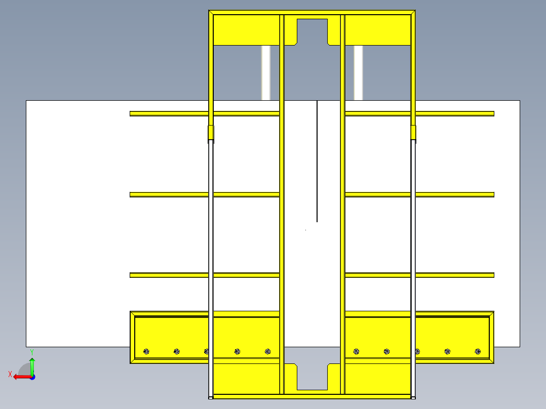 竖板锯3D数模图纸 x_t格式后视图
