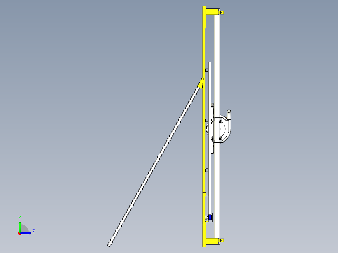 竖板锯3D数模图纸 x_t格式左视图