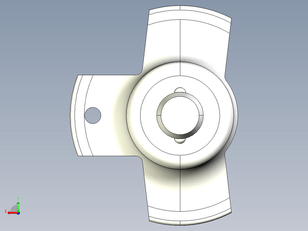 定位扣件2236-3D多系列多零件图纸模型后视图