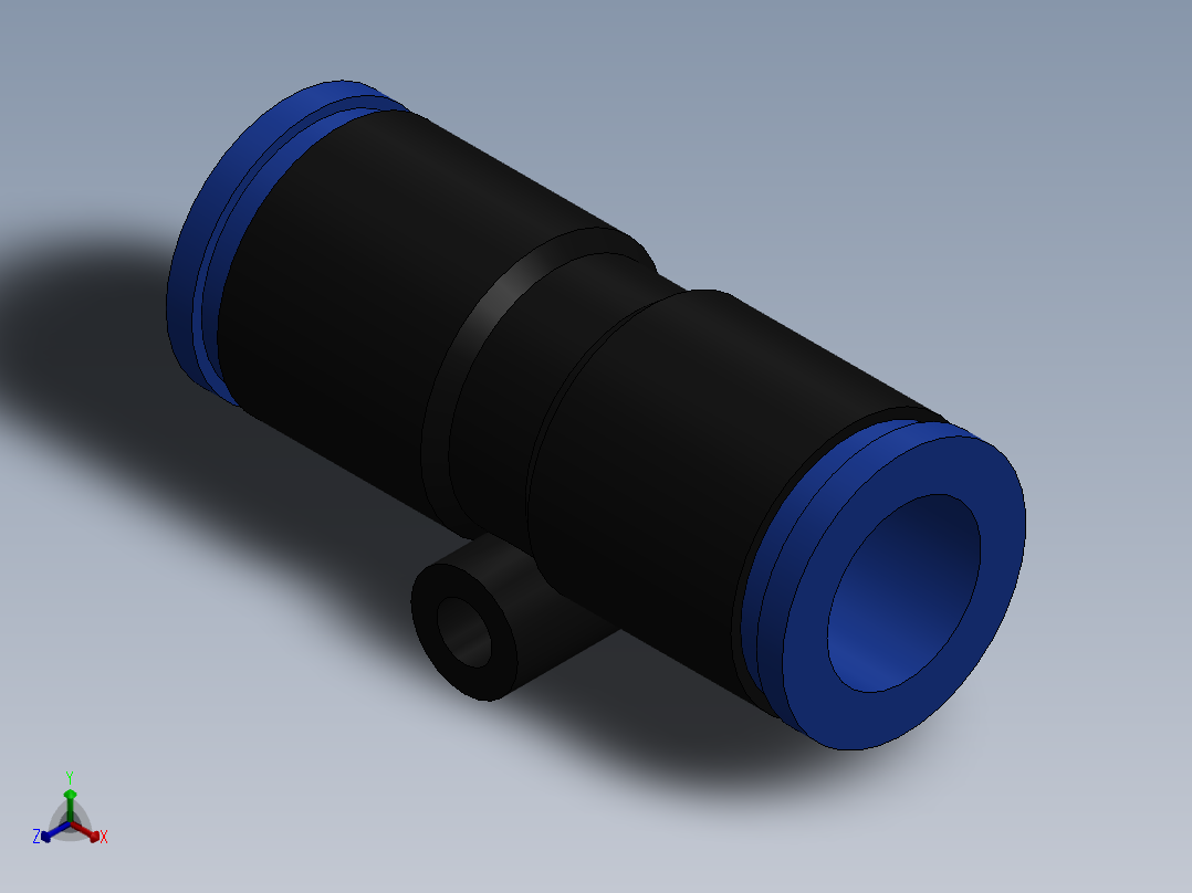 Ø12 - UNIÃO RETA (C00201200)正等轴测图