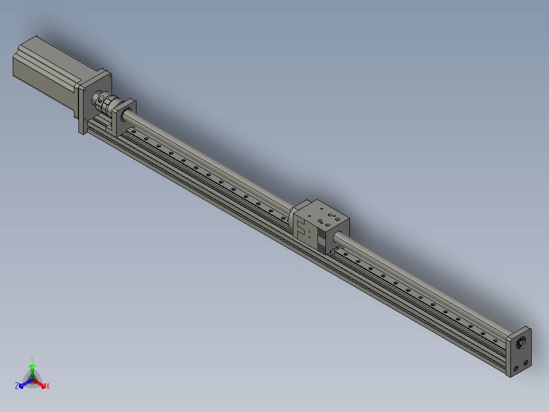 模组FSK40-L10C7-BC-T40（700行程）正等轴测图