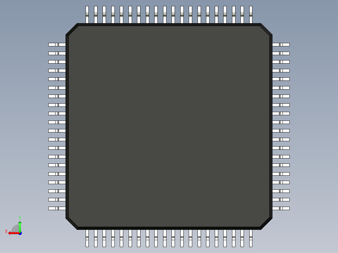 元器件3D封装LQFP80_FPT-80P-M0583后视图