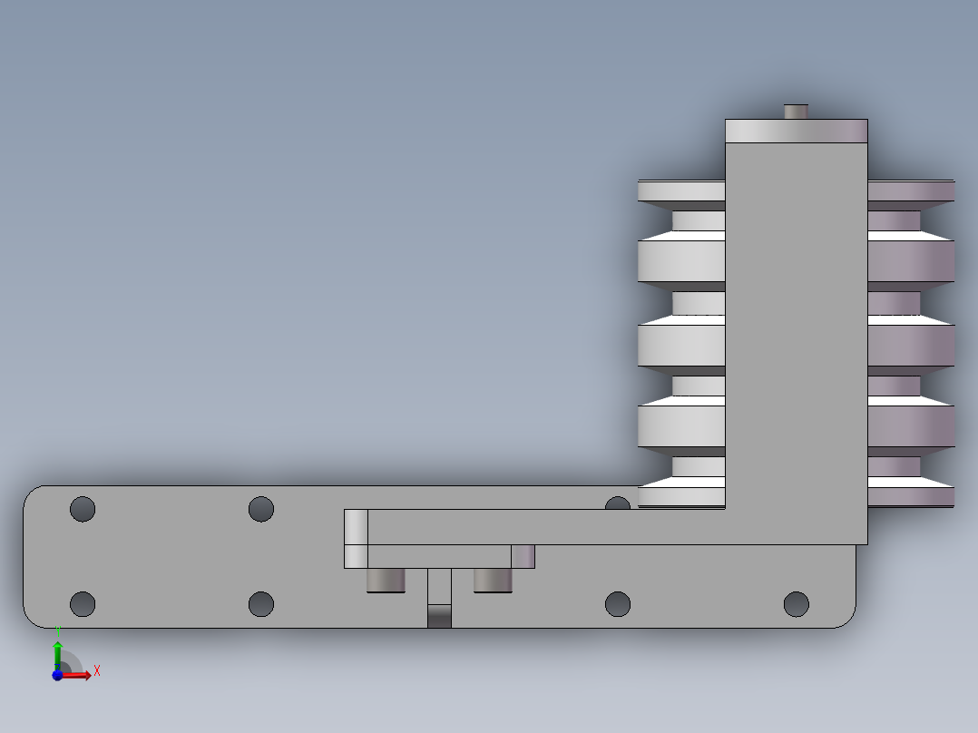 张紧轮模型前视图