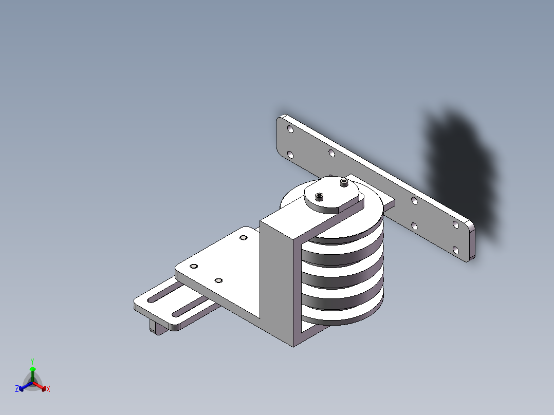 张紧轮模型正等轴测图