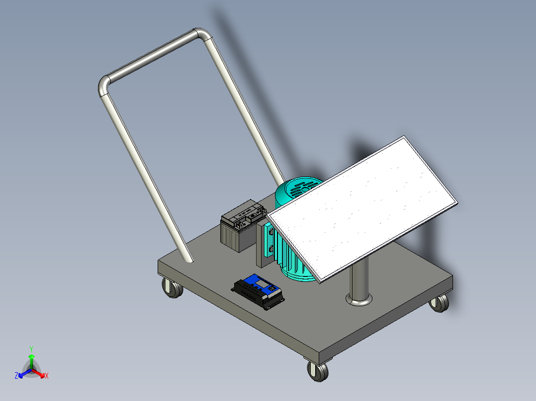 太阳能电池板割草机