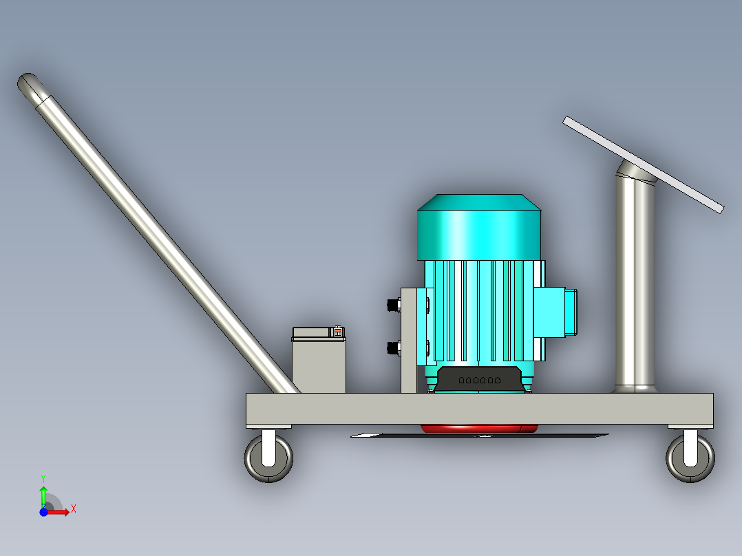 太阳能电池板割草机前视图