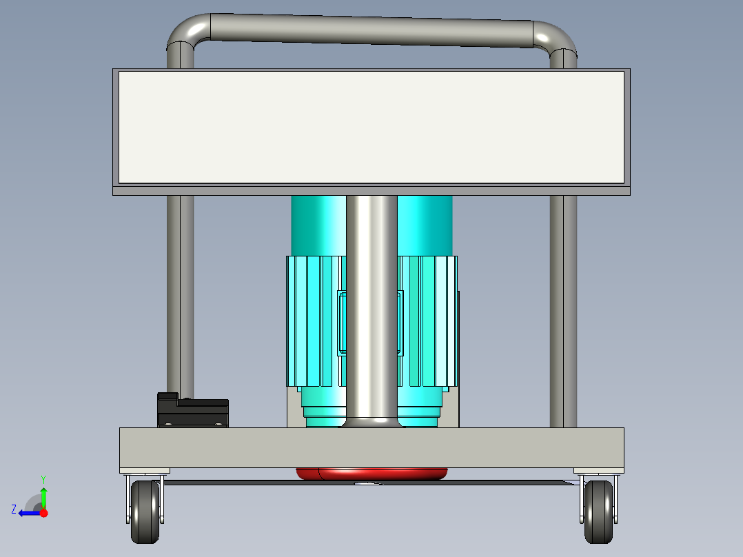 太阳能电池板割草机右视图