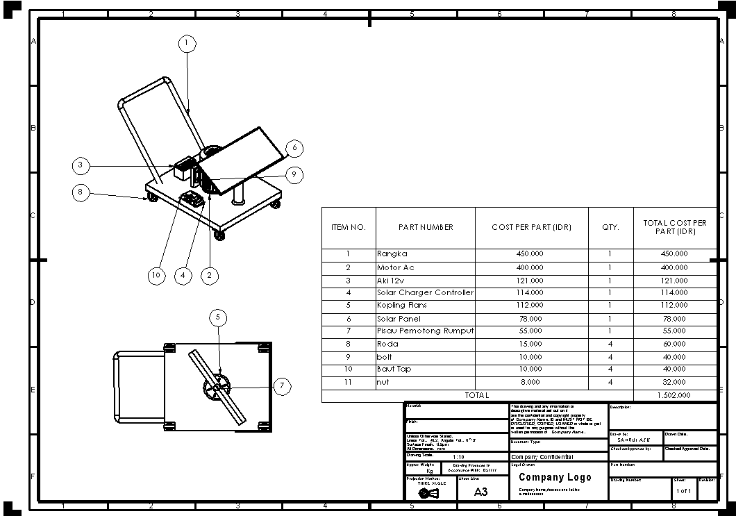 太阳能电池板割草机