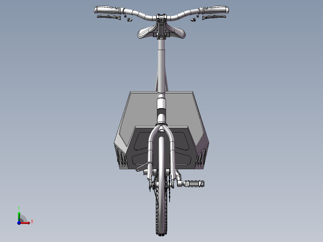 95---货运自行车设计模型 sw2010三维图纸模型设计图纸前视图
