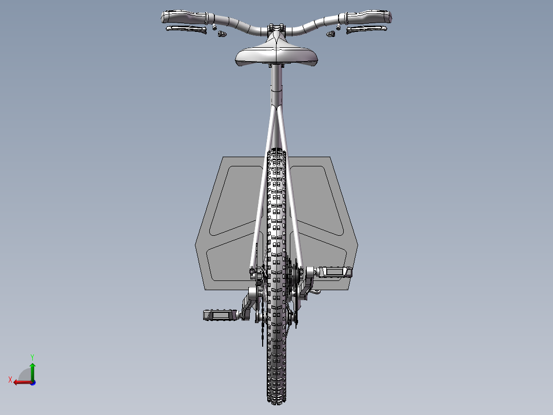 95---货运自行车设计模型 sw2010三维图纸模型设计图纸后视图