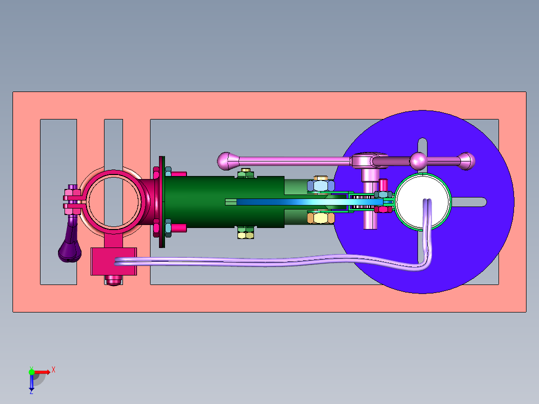 工业级工作台微型钻孔机俯视图