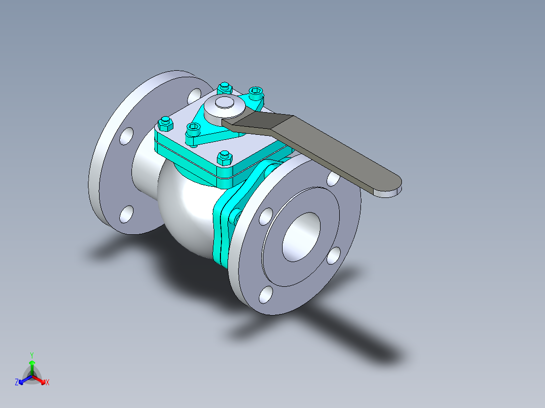 管道手动球阀-水管开关阀-手动阀门法兰连接球阀[50]