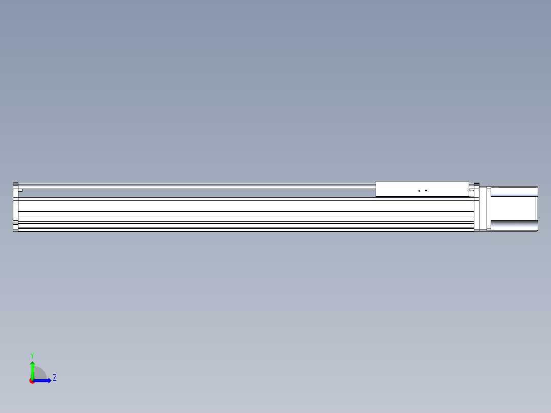东锦丝杆传动-直线滑台模组DH270-C-L10-S950-BC-T1000W-C3左视图