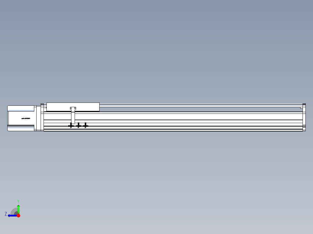 东锦丝杆传动-直线滑台模组DH270-C-L10-S950-BC-T1000W-C3右视图