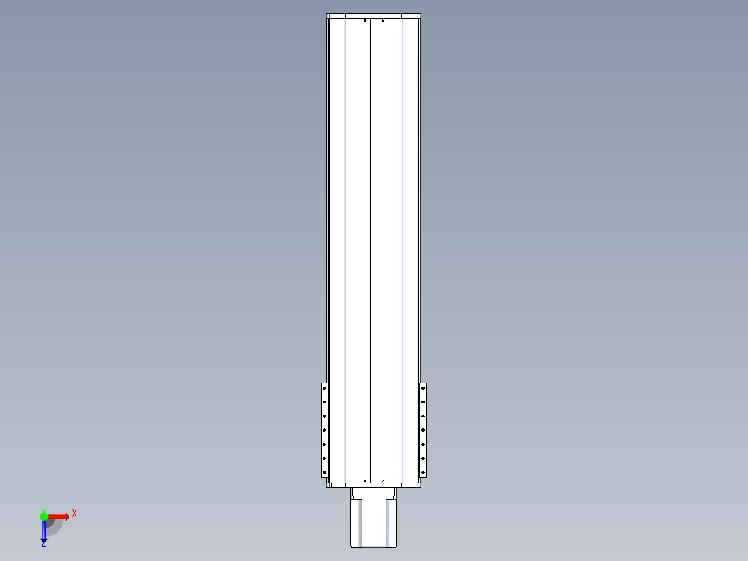 东锦丝杆传动-直线滑台模组DH270-C-L10-S950-BC-T1000W-C3俯视图