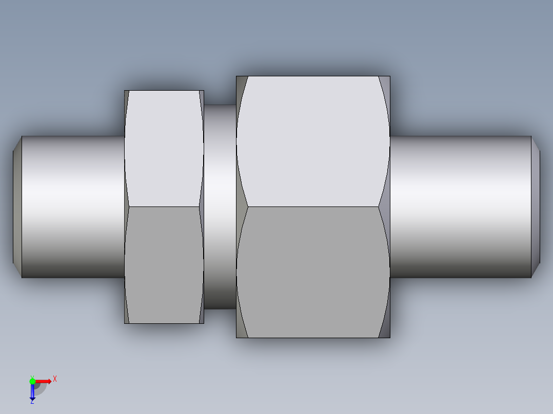 卡套式工业通用硬管接头EO_Weld_fitting_for_tubes_ASK625X4S俯视图