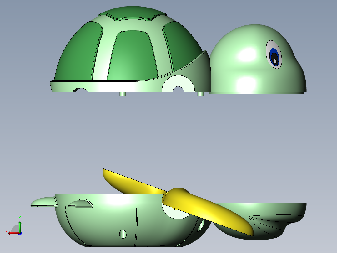 小乌龟模型后视图