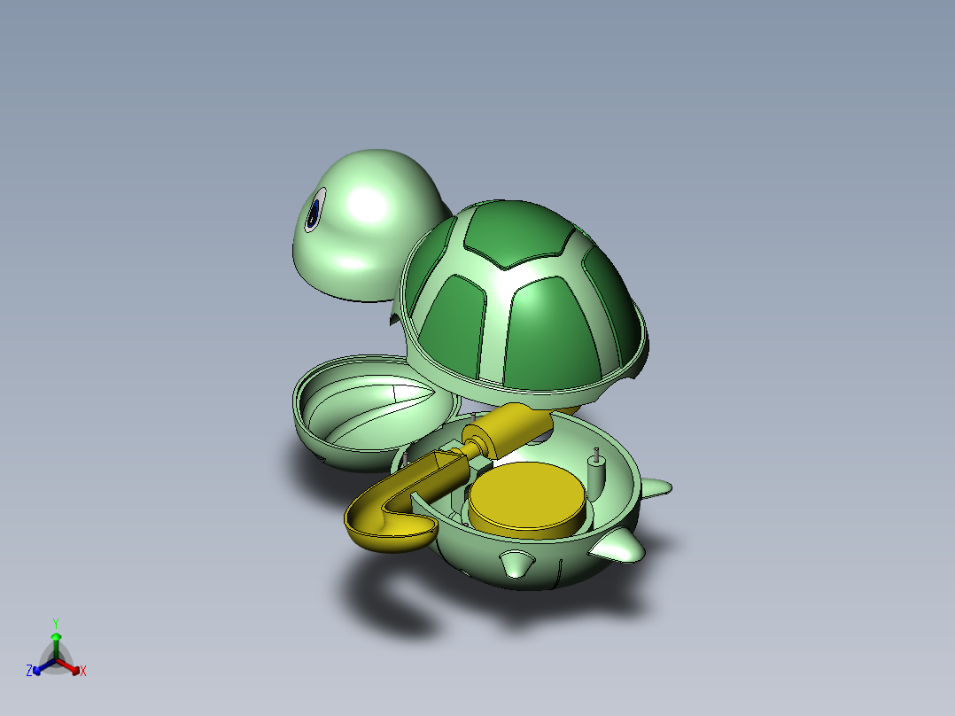 小乌龟模型正等轴测图
