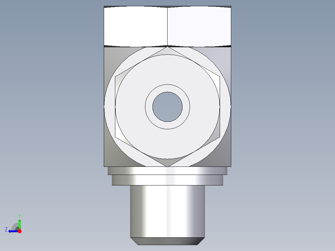 卡套式工业通用硬管接头EO_High_pressure_banjo_tee_TH06ZLMKDSCF右视图