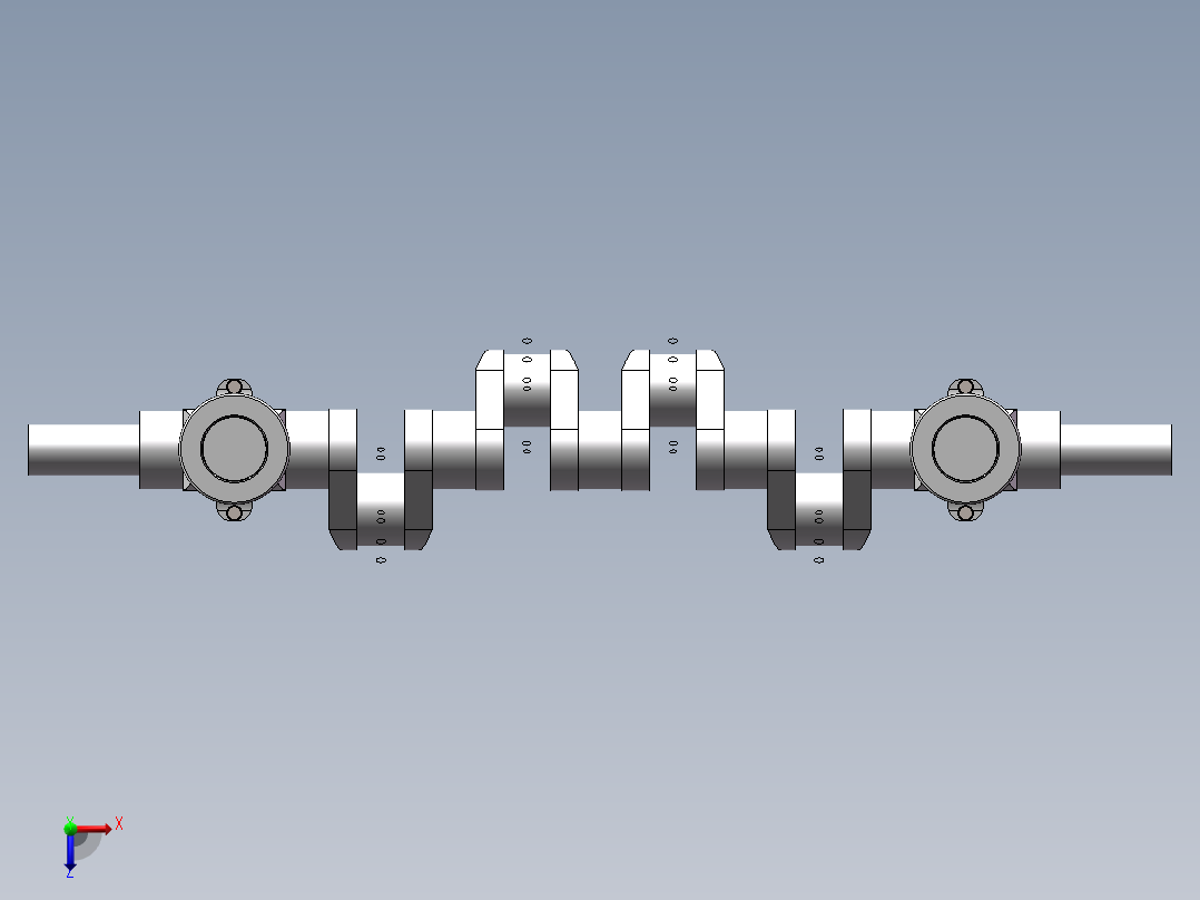 曲轴连杆活塞模型与CAD俯视图
