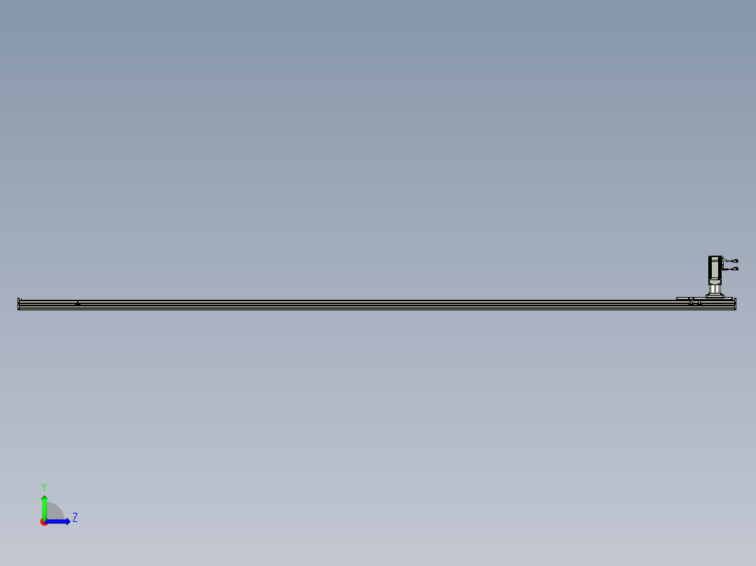 东锦齿条传动DH136G-S3250-BU-减速机+P400W左视图