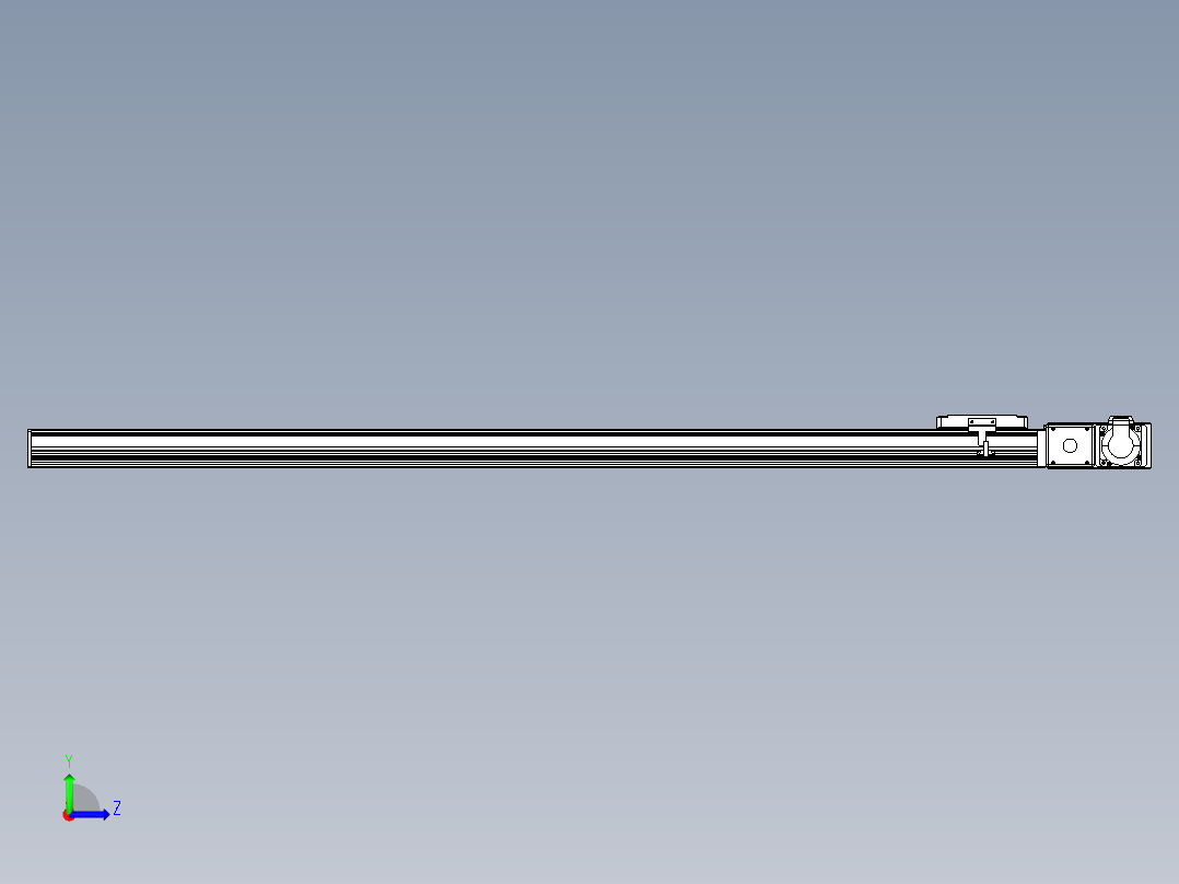 同步带全封闭直线模组TPA-HCB-105D-90-L1250-MR-Y-P20-N3左视图