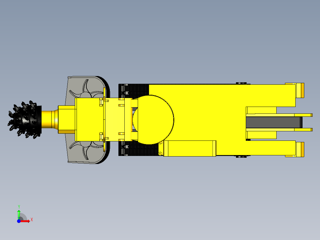 掘进机3D模型前视图