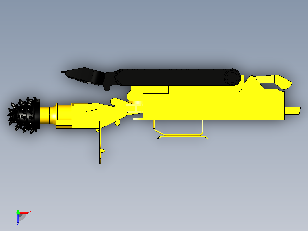 掘进机3D模型俯视图