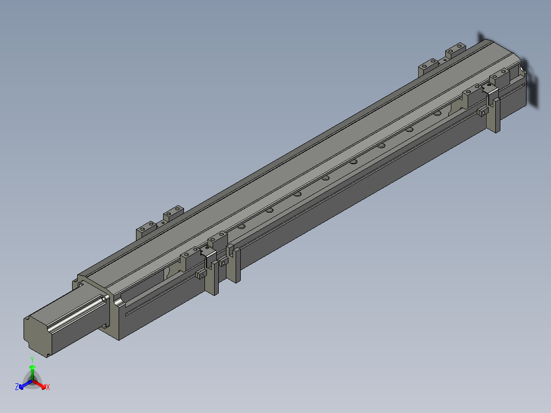 直线模组LHA6-S400-M-100W(16丝杆)设计图纸正等轴测图