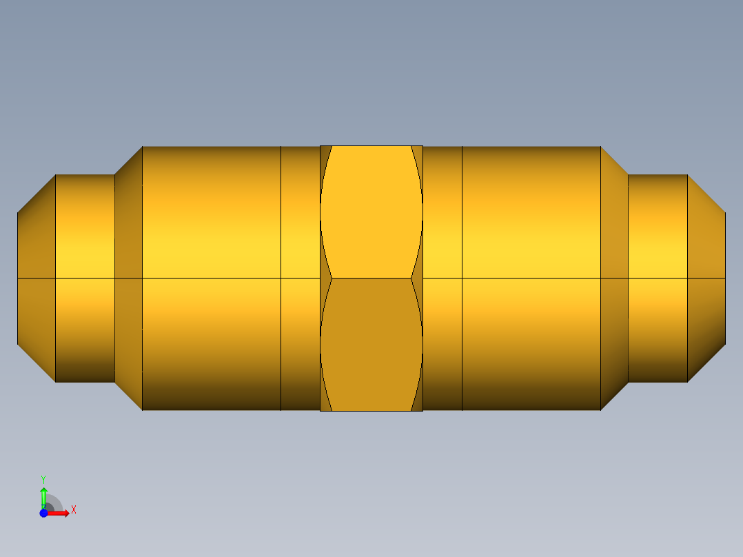 扩口式工业通用硬管接头Union 42F-4前视图