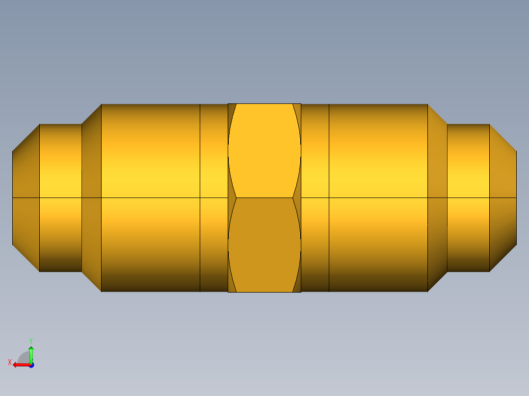 扩口式工业通用硬管接头Union 42F-4后视图