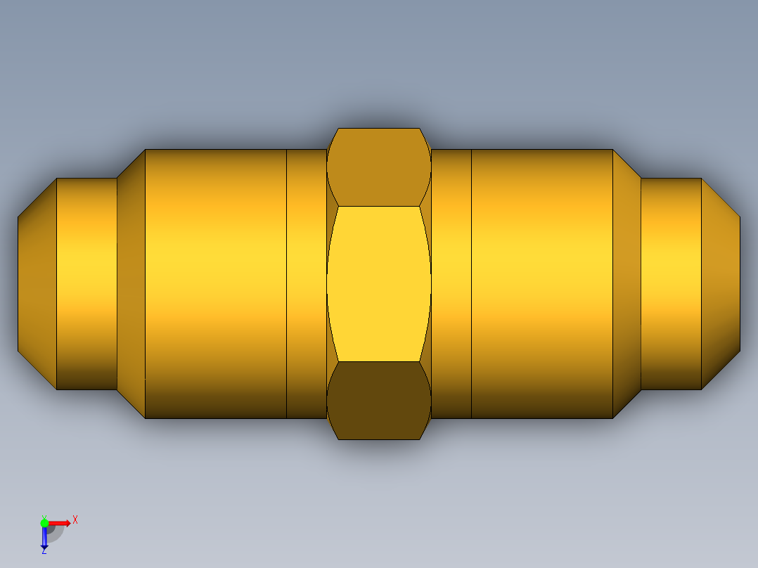 扩口式工业通用硬管接头Union 42F-4俯视图