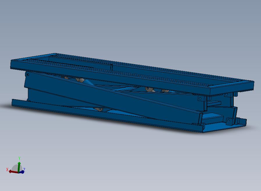 普通四缸液压升降台<span style='color: red'>3D</span>模型图纸 Solidworks设计 附STEP格式